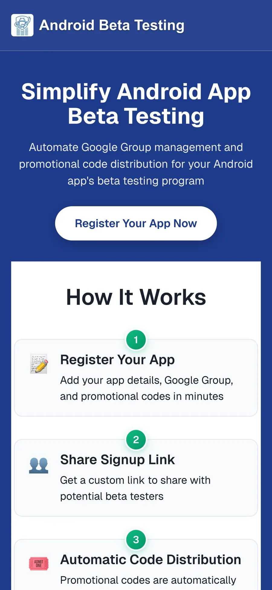 Android Beta Testing on a phone