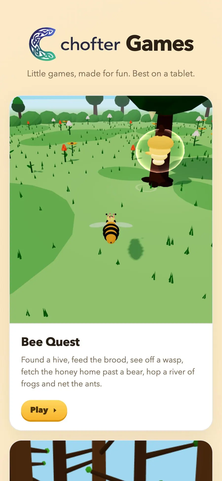 Bee Quest on a phone