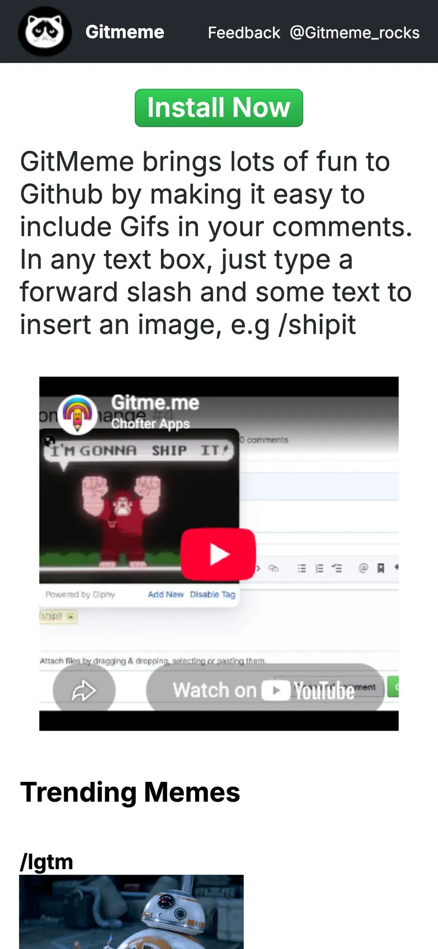 GitMeme on a phone