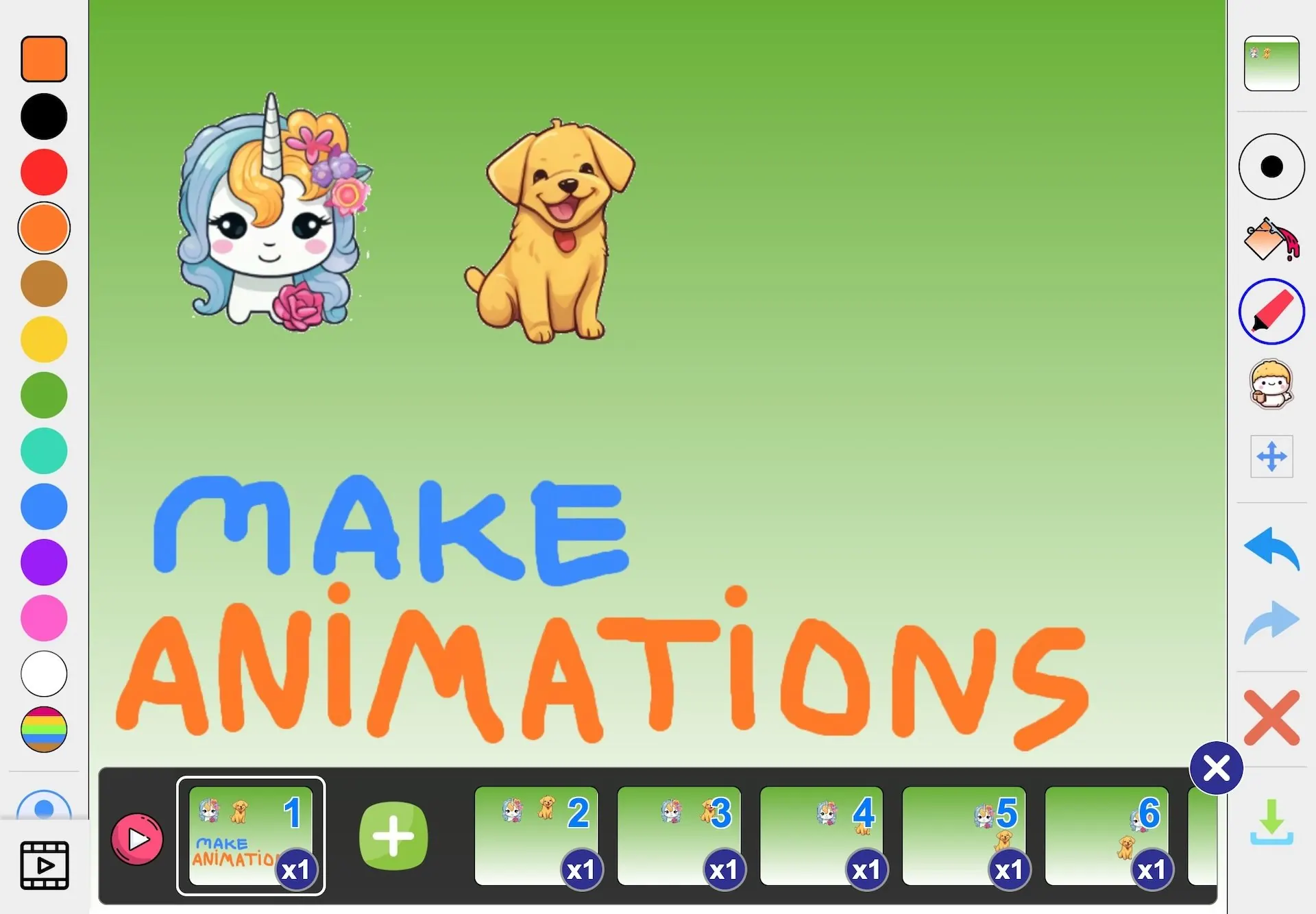 Making a frame-by-frame animation